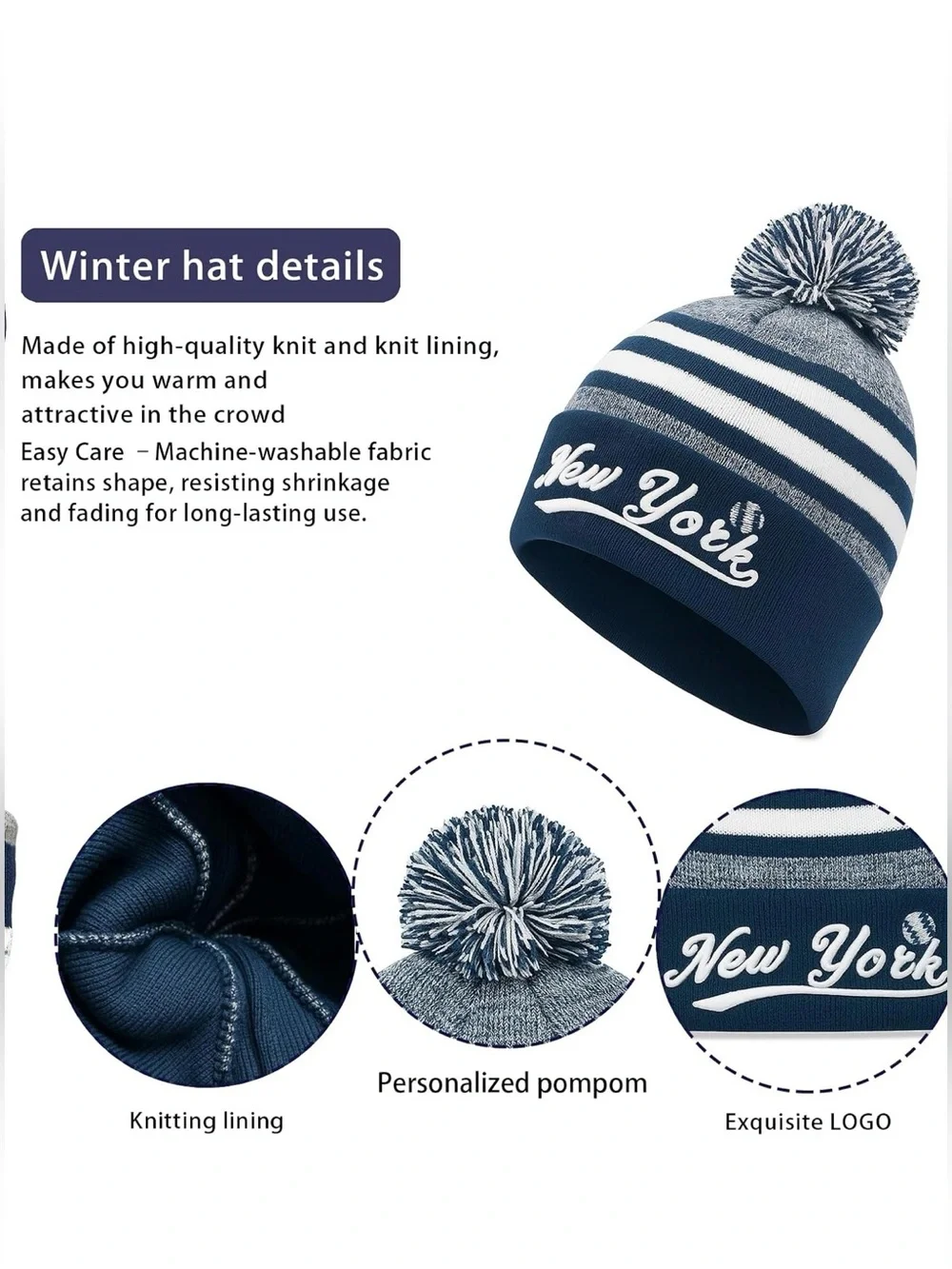 NEW YORK YANKEES HAT AND GLOVES TOBOGGAN AND GLOVES MLB BASEBALL NEW IN PACK